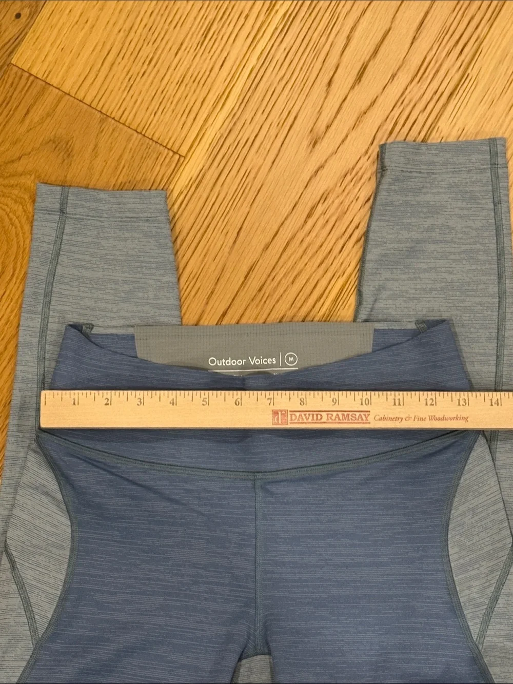*Outdoor Voices Heathered Blue Techsweat Leggings Womens Medium - Picture 9 of 11